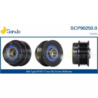 Poulie, alternateur SANDO SCP90250.0