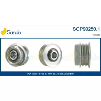 Poulie, alternateur SANDO SCP90250.1