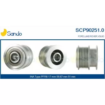 Poulie, alternateur SANDO SCP90251.0