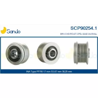 Poulie, alternateur SANDO SCP90254.1