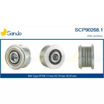 Poulie, alternateur SANDO OEM 13285531