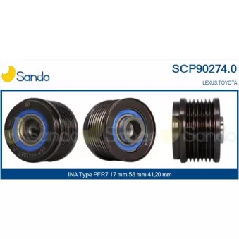 Poulie, alternateur SANDO OEM 5473