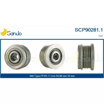 Poulie, alternateur SANDO OEM 353391