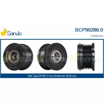 Poulie, alternateur SANDO SCP90286.0