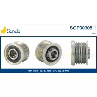Poulie, alternateur SANDO SCP90305.1