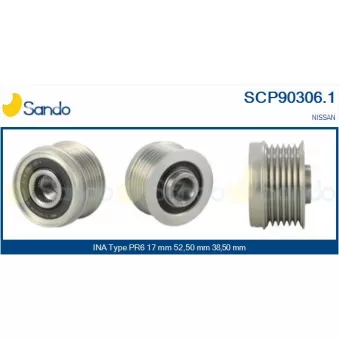 Poulie, alternateur SANDO SCP90306.1