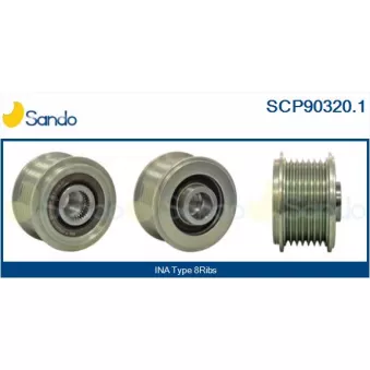 Poulie, alternateur SANDO [SCP90320.1]