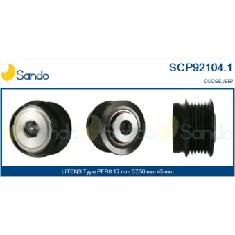 Poulie, alternateur SANDO OEM 53013554AF