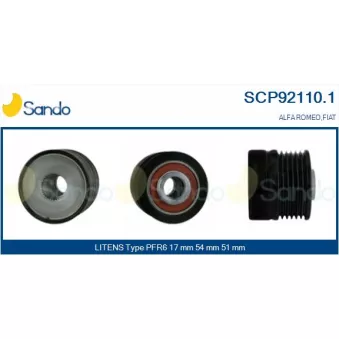 Poulie, alternateur SANDO OEM 77364721