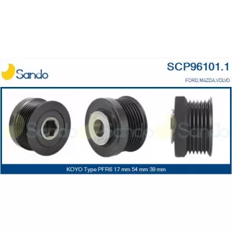 Poulie, alternateur SANDO SCP96101.1