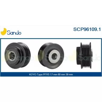 Poulie, alternateur SANDO SCP96109.1