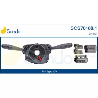 Commutateur de colonne de direction SANDO OEM 98094484ZD