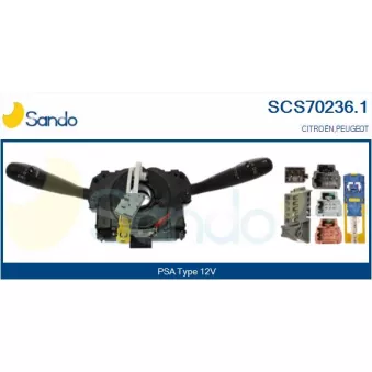 Commutateur de colonne de direction SANDO OEM 98062019XT