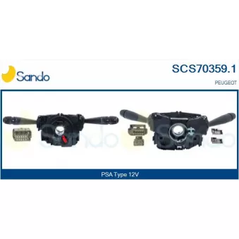 Commutateur de colonne de direction SANDO OEM 98312545ZD