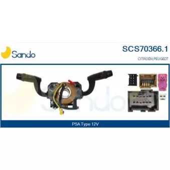 SANDO SCS70366.1 - Commutateur de colonne de direction