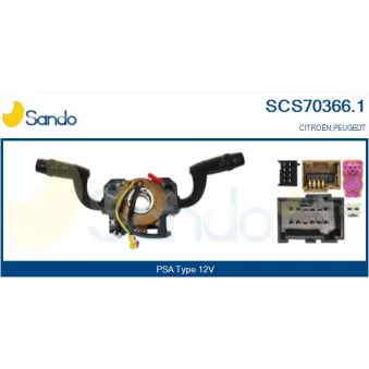 Commutateur de colonne de direction SANDO OEM 1612104580