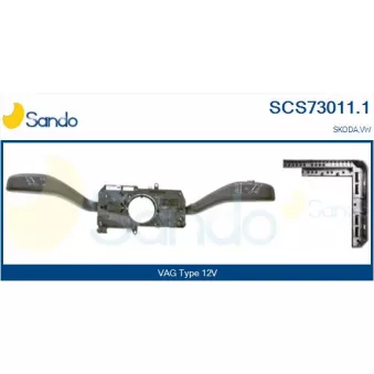 Commutateur de colonne de direction SANDO OEM 6Q0953513AG