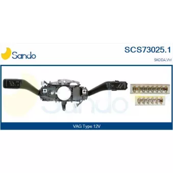 Commutateur de colonne de direction SANDO OEM 5K0953513L