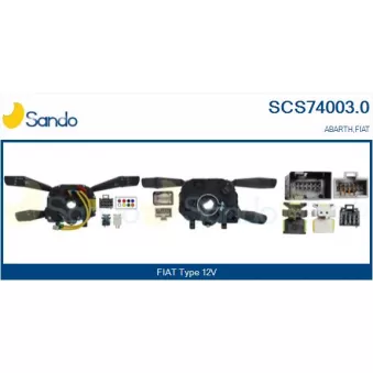 Commutateur de colonne de direction SANDO OEM 735521318