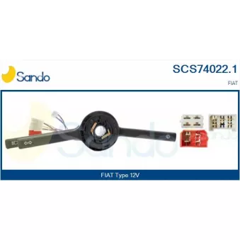 Commutateur de colonne de direction SANDO SCS74022.1 pour FIAT PANDA 750 - 34cv