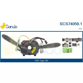 Commutateur de colonne de direction SANDO OEM 735360979