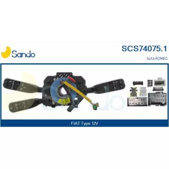 Commutateur de colonne de direction SANDO SCS74075.1