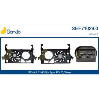 Moteur électrique, ventilateur pour radiateurs SANDO SEF71029.0