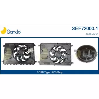 Moteur électrique, ventilateur pour radiateurs SANDO OEM 1715392