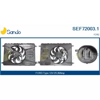 Ventilateur, refroidissement du moteur SANDO OEM 1477454
