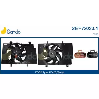 Moteur électrique, ventilateur pour radiateurs SANDO SEF72023.1