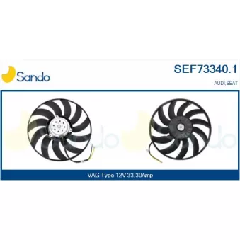 Ventilateur, refroidissement du moteur SANDO OEM 8E0959455L