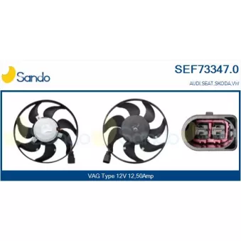 Ventilateur, refroidissement du moteur SANDO OEM 1K0959455DH