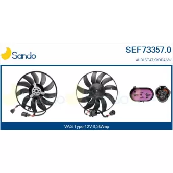 Ventilateur, refroidissement du moteur SANDO OEM 1K0959455CN