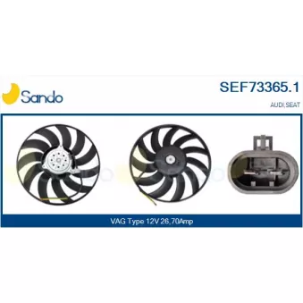 SANDO SEF73365.1 - Ventilateur, refroidissement du moteur