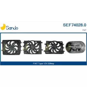 Moteur électrique, ventilateur pour radiateurs SANDO SEF74028.0