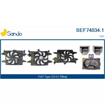 Moteur électrique, ventilateur pour radiateurs SANDO SEF74034.1