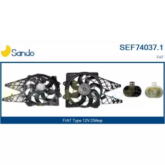 Moteur électrique, ventilateur pour radiateurs SANDO SEF74037.1