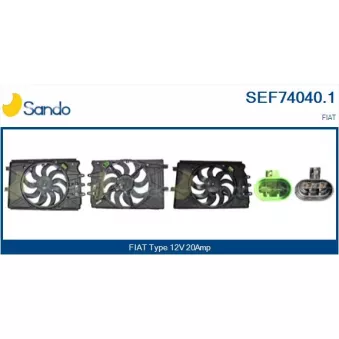 Moteur électrique, ventilateur pour radiateurs SANDO SEF74040.1