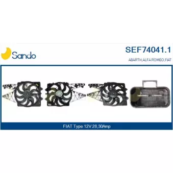 Moteur électrique, ventilateur pour radiateurs SANDO OEM 51813582