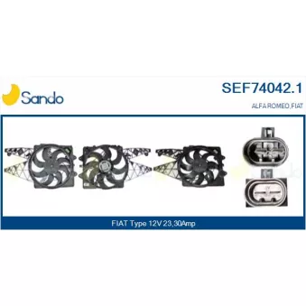 SANDO SEF74042.1 - Moteur électrique, ventilateur pour radiateurs