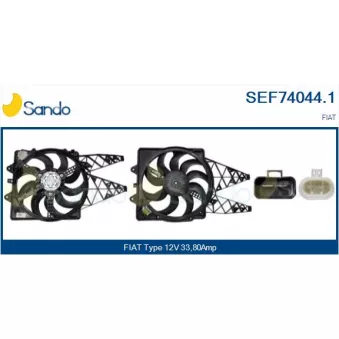 SANDO SEF74044.1 - Moteur électrique, ventilateur pour radiateurs