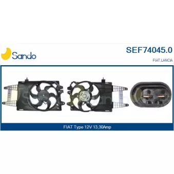 SANDO SEF74045.0 - Moteur électrique, ventilateur pour radiateurs