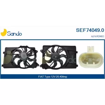 Moteur électrique, ventilateur pour radiateurs SANDO SEF74049.0