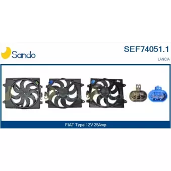 SANDO SEF74051.1 - Moteur électrique, ventilateur pour radiateurs