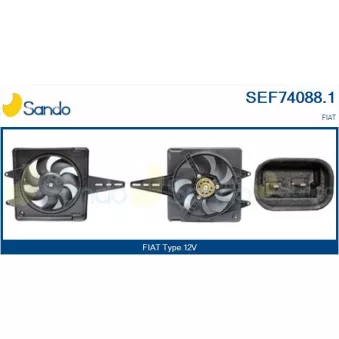 Moteur électrique, ventilateur pour radiateurs SANDO SEF74088.1