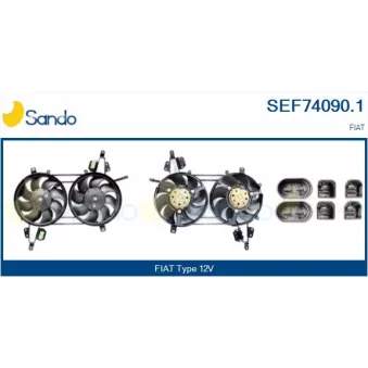 Moteur électrique, ventilateur pour radiateurs SANDO SEF74090.1