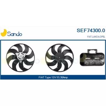 Ventilateur, refroidissement du moteur SANDO SEF74300.0