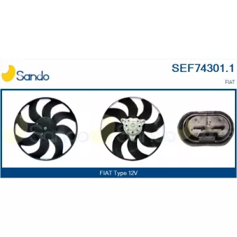 SANDO SEF74301.1 - Ventilateur, refroidissement du moteur