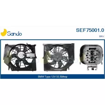 Moteur électrique, ventilateur pour radiateurs SANDO OEM 17117503763