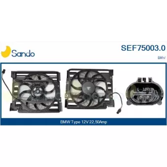 Moteur électrique, ventilateur pour radiateurs SANDO SEF75003.0
